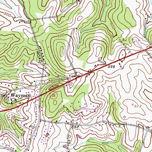 Topographic Map of Hickory Hill, MD