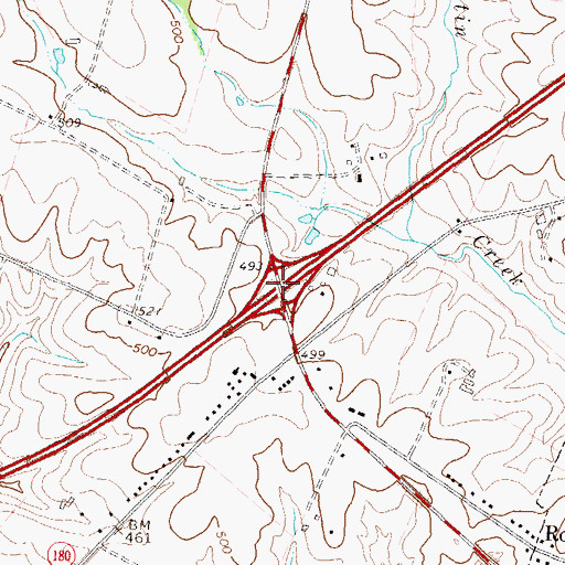 Topographic Map of Interchange 2, MD