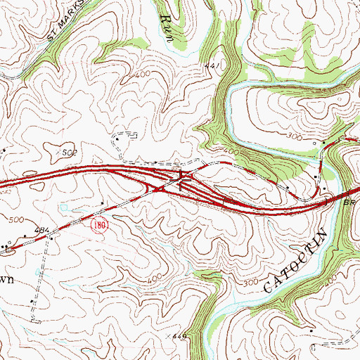 Topographic Map of Interchange 4, MD