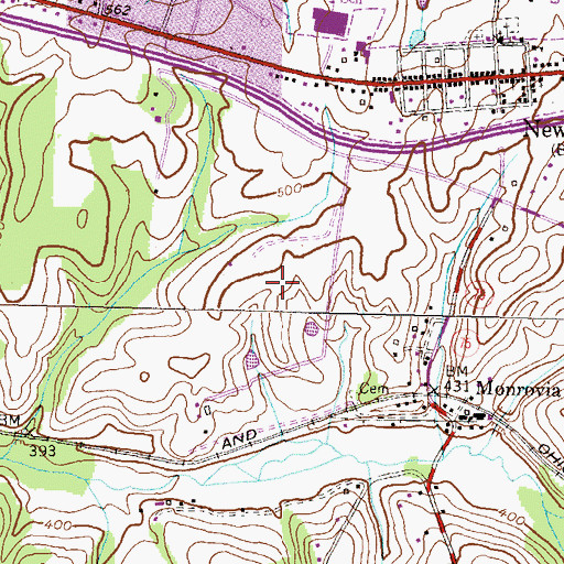 Topographic Map of Intercoastal Industrial Center, MD