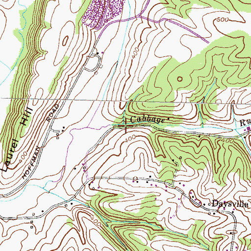 Topographic Map of Laurel Branch, MD