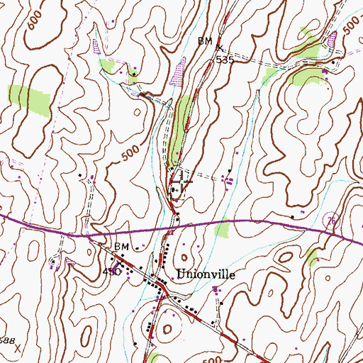 Topographic Map of Linganore Chapel Cemetery, MD