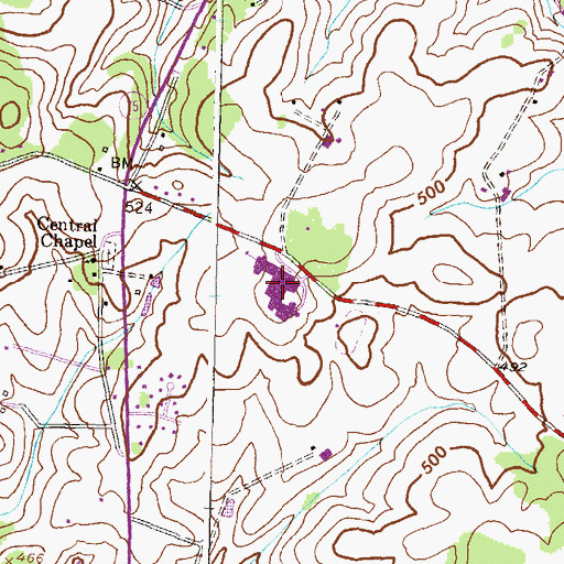 Topographic Map of Linganore High School, MD
