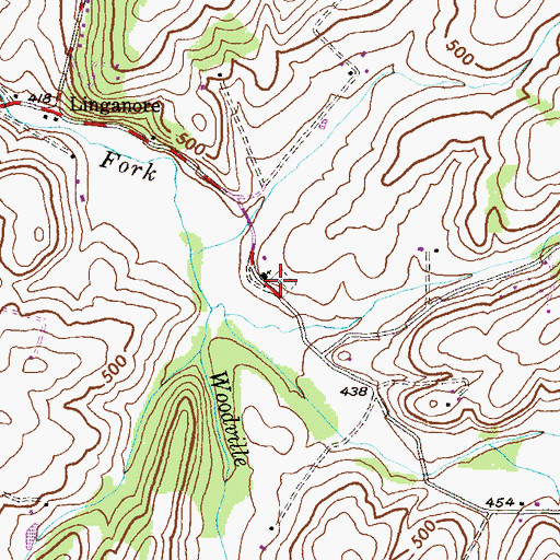 Topographic Map of Locust Grove Cemetery, MD