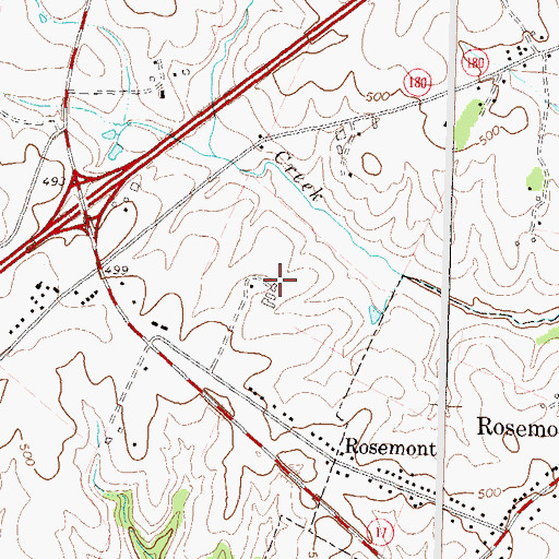 Topographic Map of Maplecrest Farm, MD