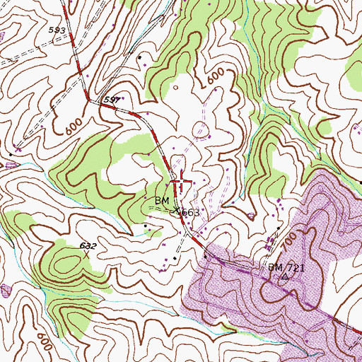 Topographic Map of McPherson, MD