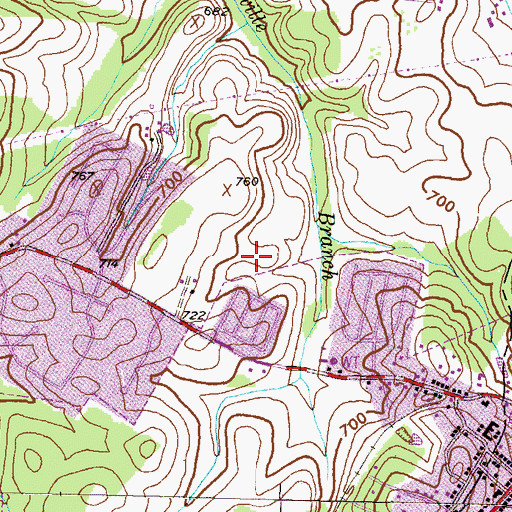 Topographic Map of Mount Airy Village West, MD