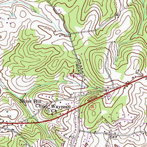 Topographic Map of Mount Pleasant Estates, MD