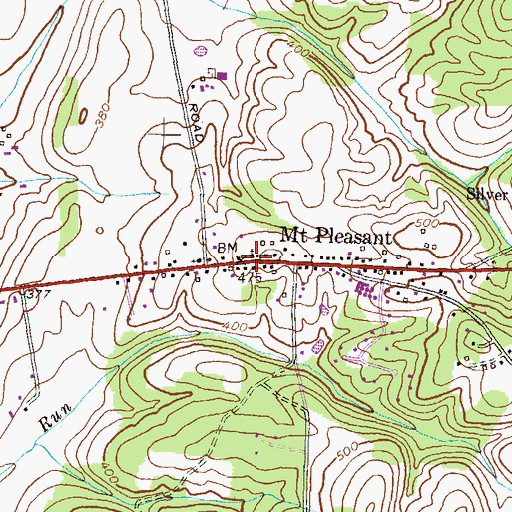 Topographic Map of Mount Pleasant Reformed Church, MD