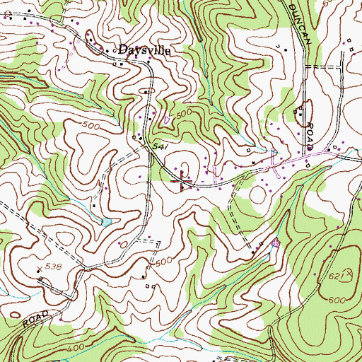 Topographic Map of Mount Vernon United Brethren Church (historical), MD