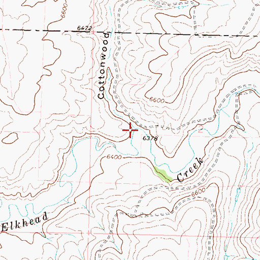 Topographic Map of Cottonwood Gulch, CO