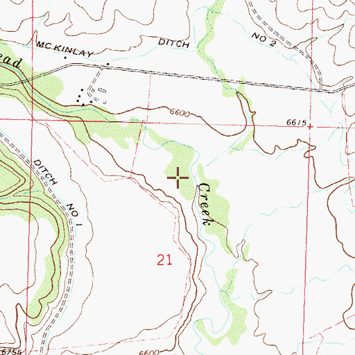 Topographic Map of Calf Creek, CO