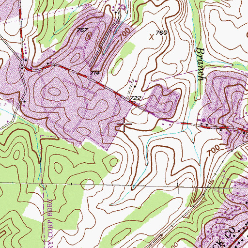 Topographic Map of Paloma Villa, MD