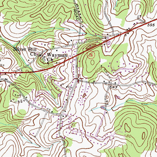 Topographic Map of Pleasant Heights, MD
