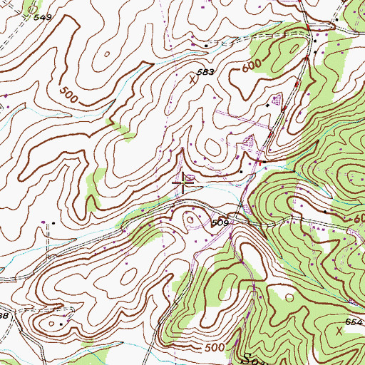 Topographic Map of Potomac Estates, MD