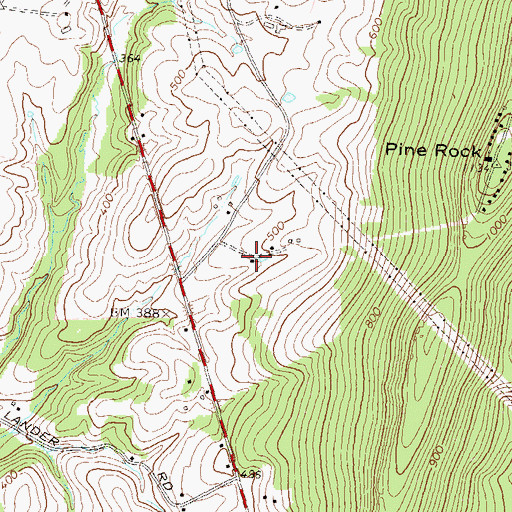 Topographic Map of Potomac Overlook, MD