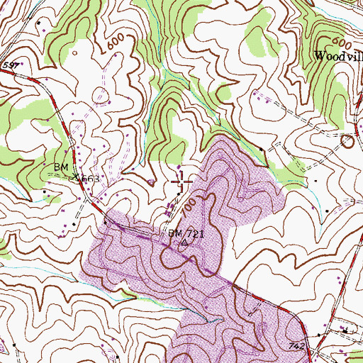 Topographic Map of Ravenwood Estates, MD