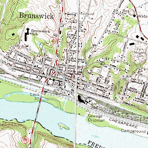 Topographic Map of Saint Francis of Assisi Roman Catholic Church, MD
