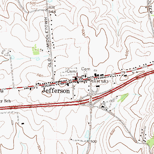 Topographic Map of Saint Paul Lutheran Church, MD