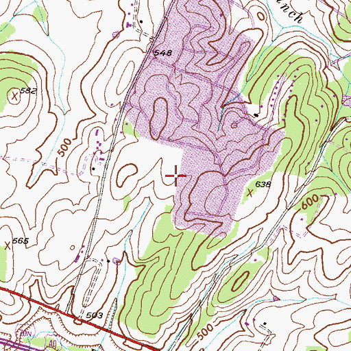 Topographic Map of Sherwood Forest, MD