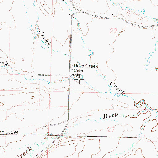 Topographic Map of Coleman Creek, CO