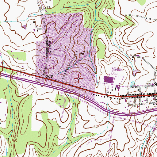 Topographic Map of Sponsellers, MD