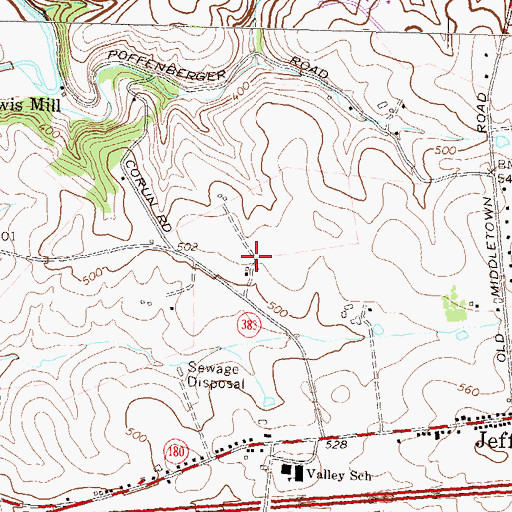 Topographic Map of Stockman Estates, MD