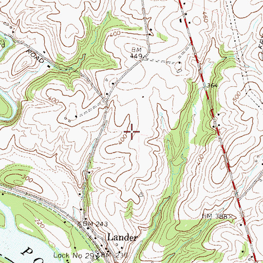 Topographic Map of Sunrise, MD