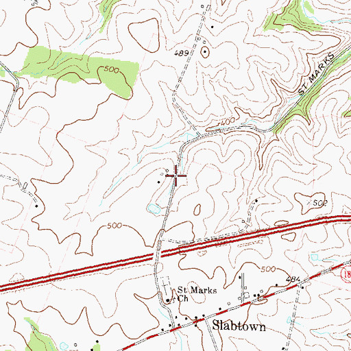 Topographic Map of Virts, MD