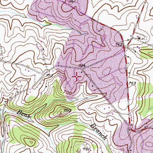 Topographic Map of Woodville Terrace, MD