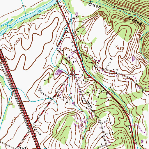 Topographic Map of Araby United Methodist Church, MD