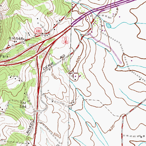 Topographic Map of Ballenger Heights, MD