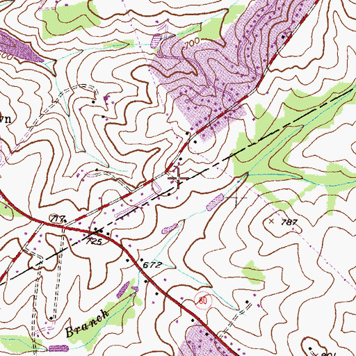 Topographic Map of Bicentennial Estates, MD