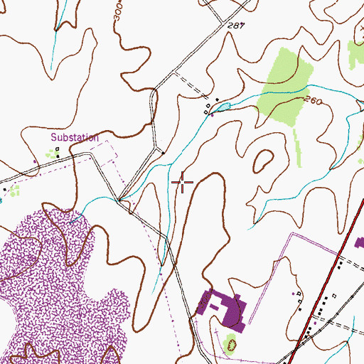 Topographic Map of Bowmans Plains Industrial Park, MD