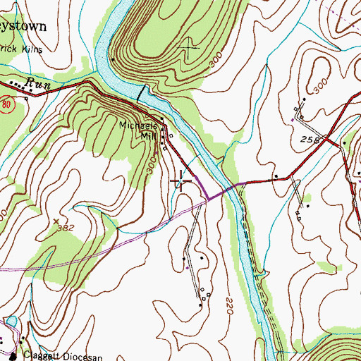 Topographic Map of Buckeystown Community Park, MD