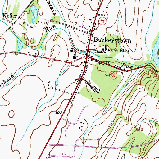 Topographic Map of Buckeystown United Methodist Church, MD