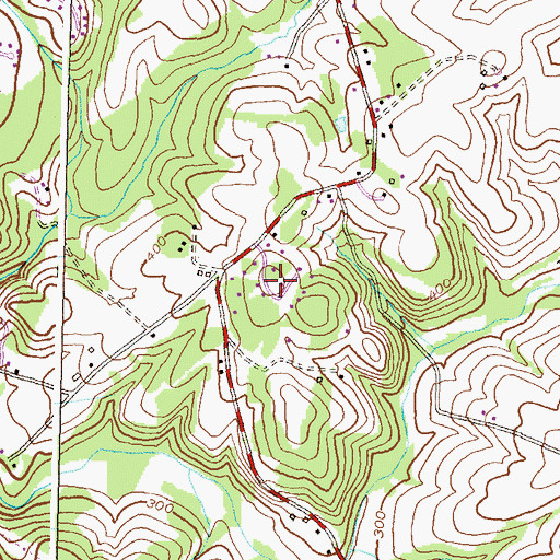 Topographic Map of Burnt Hickory, MD