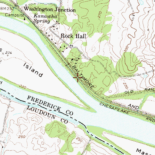 Topographic Map of Calico Rocks, MD