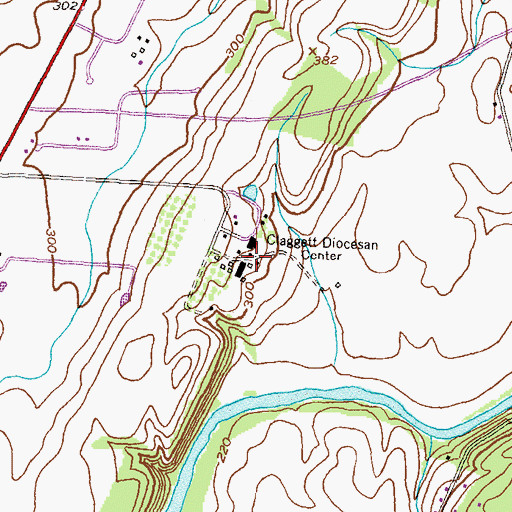 Topographic Map of Claggett Diocesan Center, MD