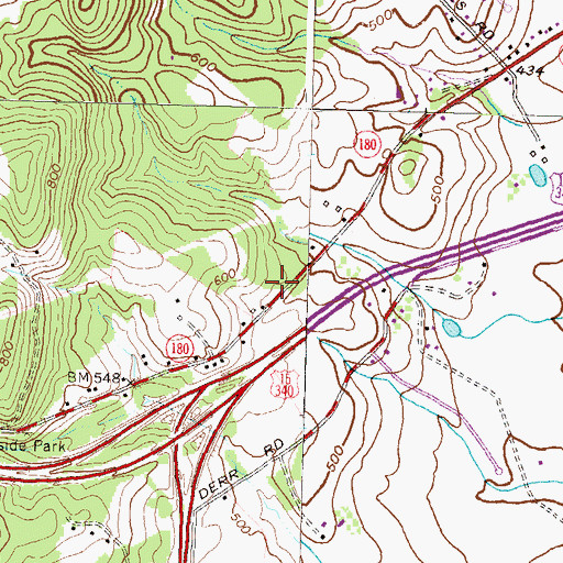Topographic Map of Concord, MD