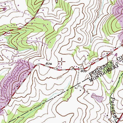 Topographic Map of Davis, MD