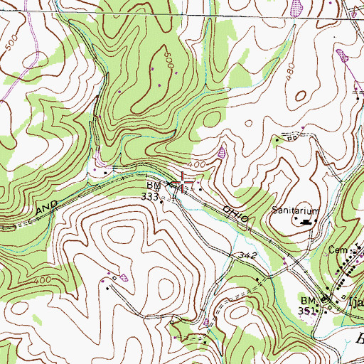 Topographic Map of Dennis (historical), MD