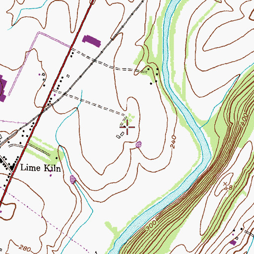 Topographic Map of Dudrow Industrial Park, MD