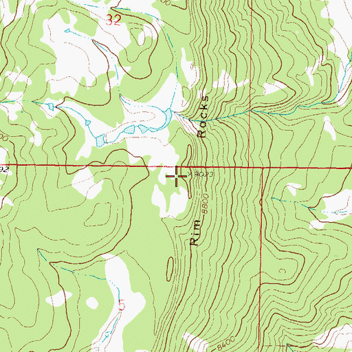 Topographic Map of Rim Rocks, CO