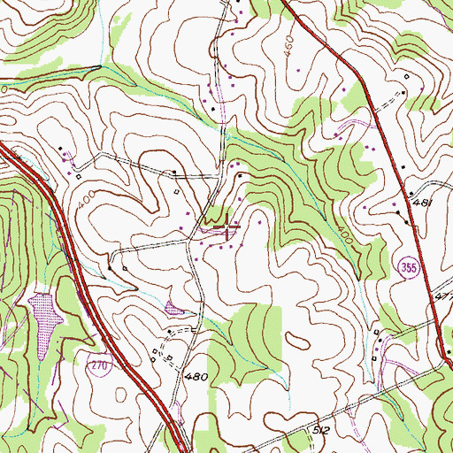 Topographic Map of Gibralter Acres, MD