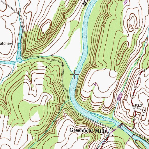 Topographic Map of Hatchery Run, MD