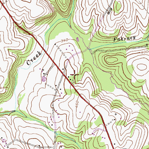 Topographic Map of Hillview Acres, MD