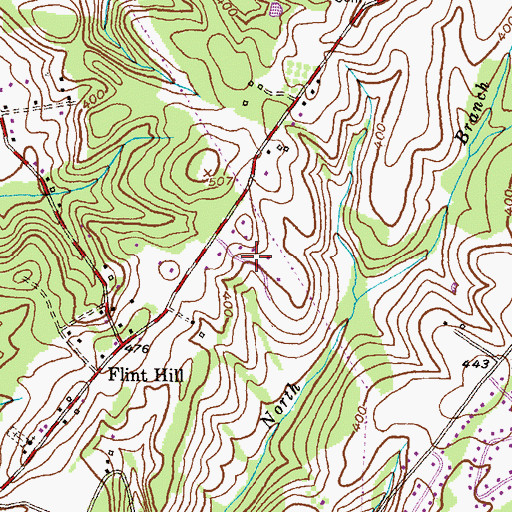 Topographic Map of Hope Valley Hills, MD
