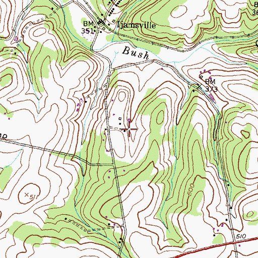 Topographic Map of Ijamsville Heights, MD