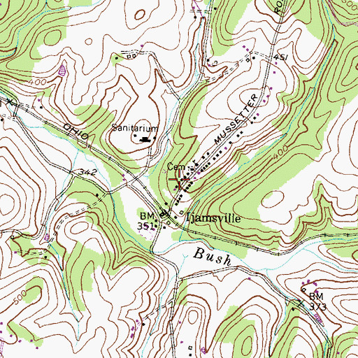 Topographic Map of Ijamsville Post Office, MD
